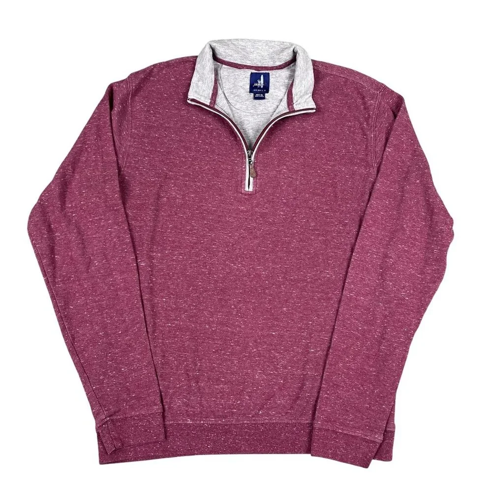 Johnnie-O‎ Mens Sully Quarter Zip Relaxed Fit Pullover Sz Medium